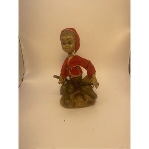Christmas Elves VINTAGE PIXIE Music ELF COLLECTIBLE HONGKONG 1960 Mid Century 7"